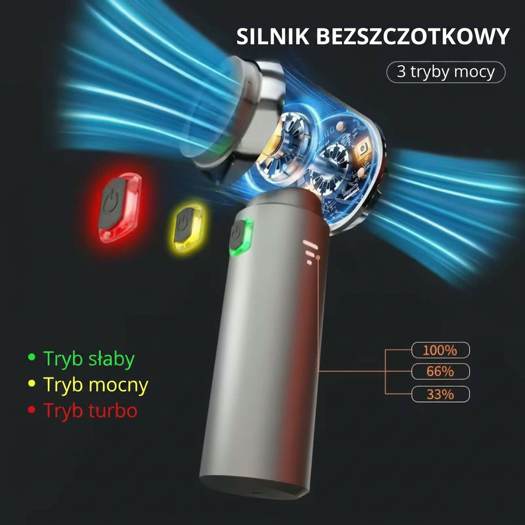 Silnik bezszczotkowy — 3 tryby mocy