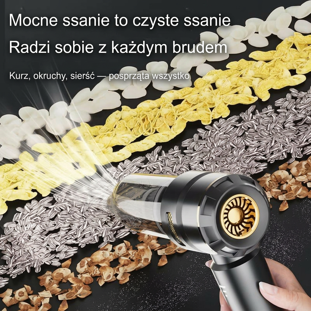 Skuteczne ssanie — radzi sobie z każdym brudem